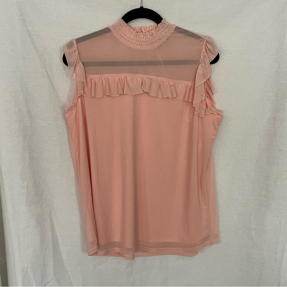 CRAVE FAME by Almost Famous Ruffled Tank Blouse Women’s Size 1X